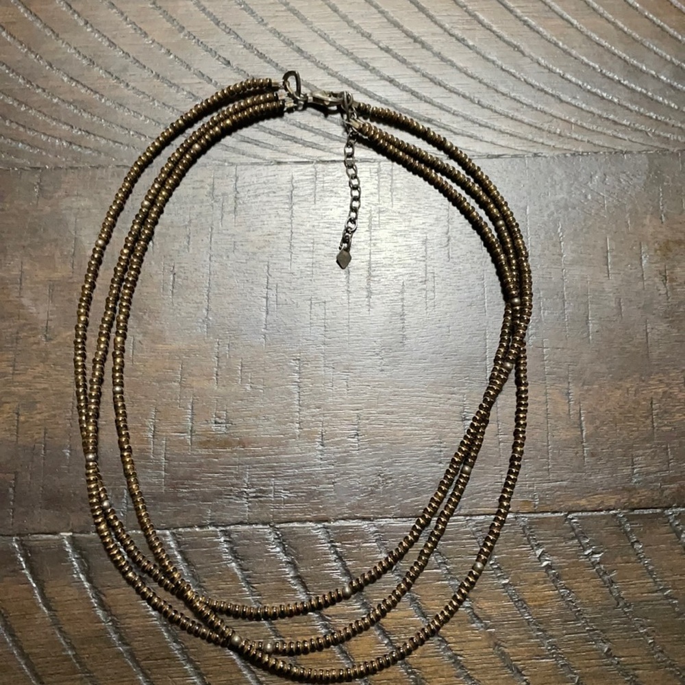 Silpada Sterling silver and brown beaded necklace